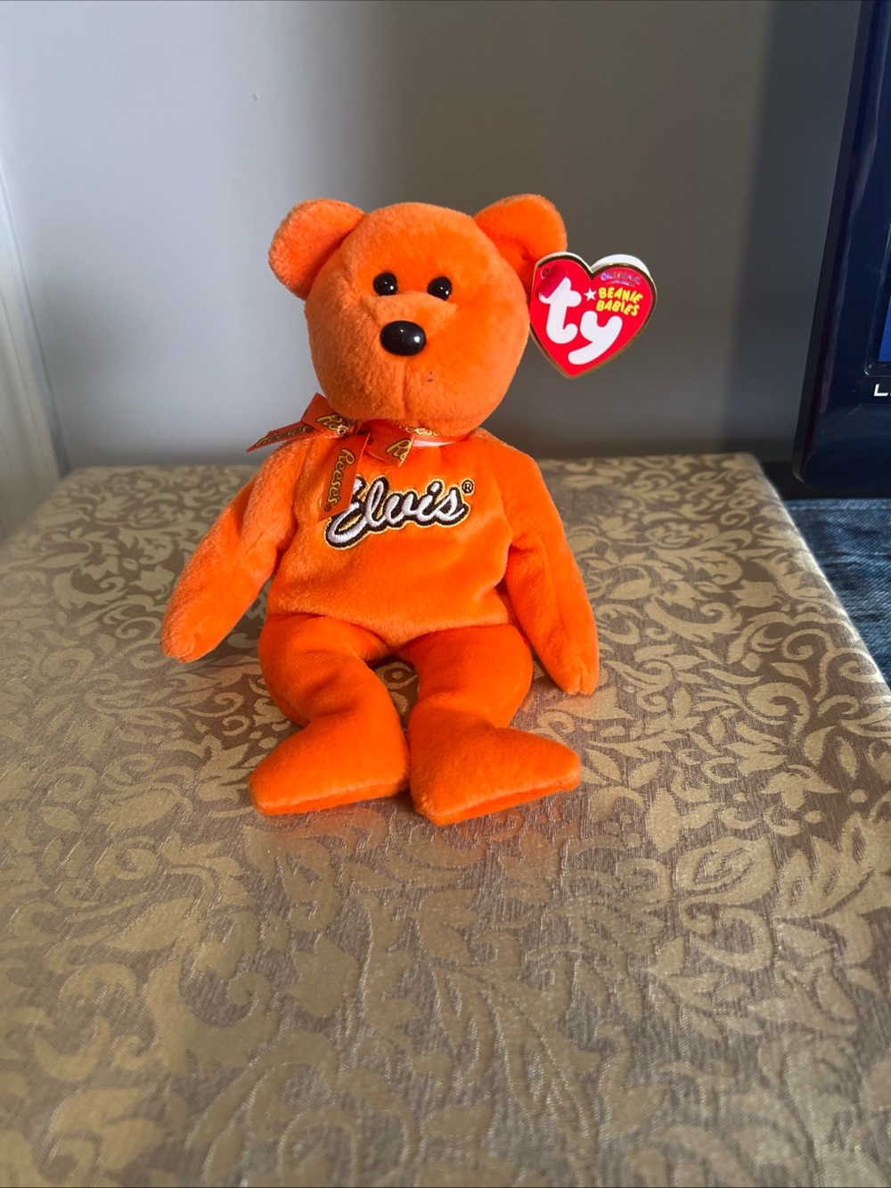 Ty Beanie Baby COCO PRESLEY Orange Elvis Presley Bear (Exclusive) Gift